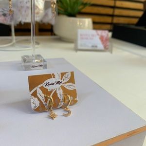 Kiana Mei Exclusive Gold Celestial Hoop Earrings